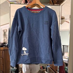 Vans x Peanuts; Navy Sweatshirt with Snoopy